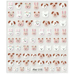 42Model Sticker Nail Decal 3D Adhesive Patch,Smile/Animal/Flower Nail Art Decorations Manicure Sticker Easter Day Design Decal- Lootquake LLC