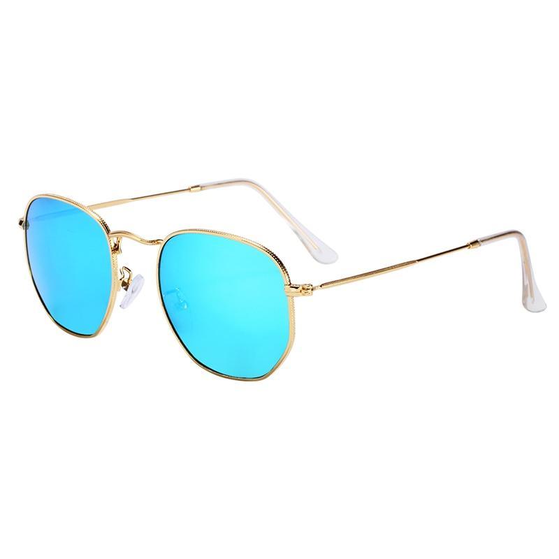 New  Luxury and Elegant Reflective Universla Sunglasses for Men and  Women Stainless Steel Frame Eyewear Mirror Hexagon Glasses With UV400 Protection - SJB-DIAMOND ELITES