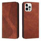 Luxury Blue Flip Wallet Case For iPhone 14 13 12 Mini Plus 11 Pro Magnetic Cards Phone Cover Magnetic PU Leather Phone Case Classic S-shaped Simple Flip Wallet Cover Stevvex