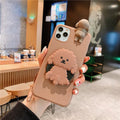 3D Cute Cartoon Dog Mirror Stand Phone Case For Iphone 13 Pro Max 12 11 Xr X Xs Max 5 6 7plus 8 Plus With Lanyard Cover Soft Durable Silicone Drop Protection Cover For Iphone Stevvex