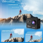 Ourlife hot selling 4K 30fps 1080P 60fps remote control sports action camera with three batteries for bicycle