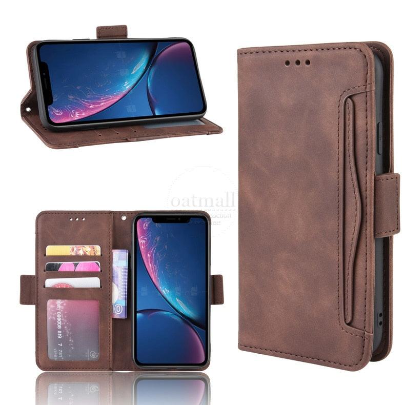 Wallet Cases For iPhone XR Case Magnetic Closure Flip Cover For iPhone X XS Max Leather Card Photo Holder Phone Bags PU Leather Flip Case Cover Stand Pocket for iPhone Stevvex