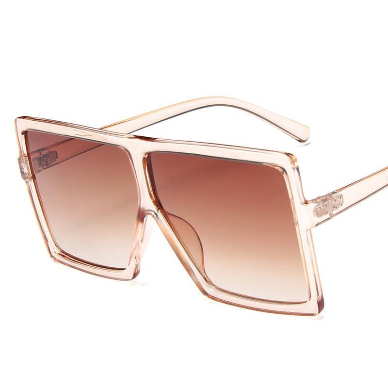 Oversized Modern Luxury Big Frame Square Women Sunglasses New Brand Designer With UV400 Protection Sunglasses oculos masculino - SJB-DIAMOND ELITES