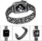 Apple Watch Bedazzled Stainless Steel Strap - Elegant Design - SJB-DIAMOND ELITES