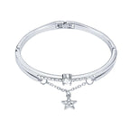 Rose Gold Stainless Steel Bracelets & Bangles Female Heart Forever Love Charm Bracelet For Women - SJB-DIAMOND ELITES