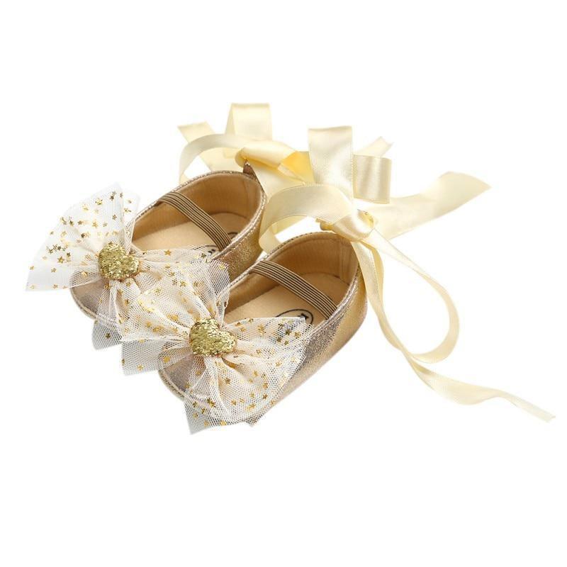 Cute Baby Dance Shoes Toddler Shoes Bow Tie Baby Princess Shoes Dance Shoe Newborn First Walkers 0-18M Stevvex