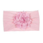Cute 1PCS Baby Girls Lotus Flower Nylon Headband Knot Elastic Newborn Toddler Headwraps Kids Hair Accessories Gifts