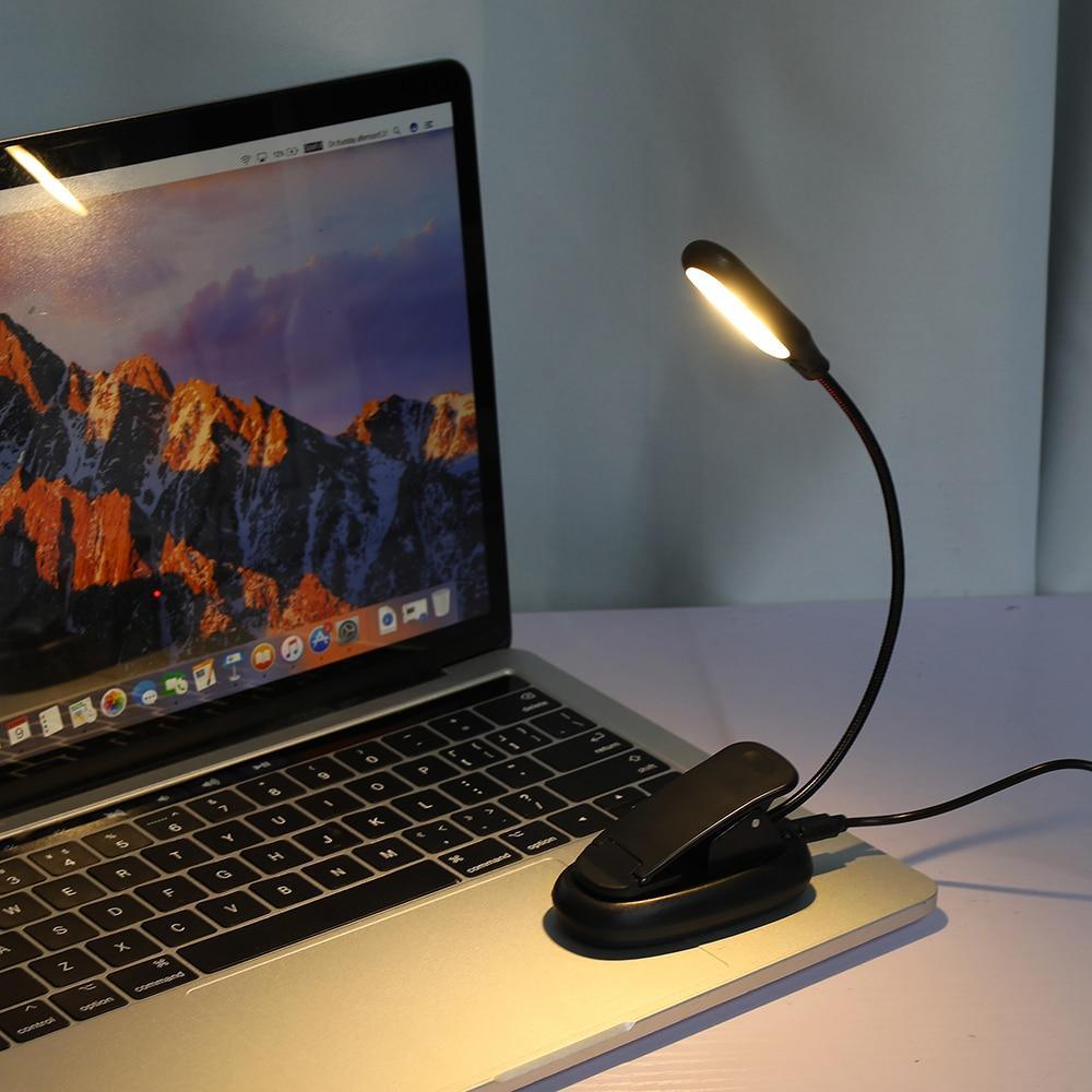 STEVVEX Book Light USB Rechargeable Flexible LED Clip Reading Night Light In 3 Brightness Modes Table Lamp Desk Bedside Lantern for Reading in Bed, Travel, Music Stand - SJB-DIAMOND ELITES