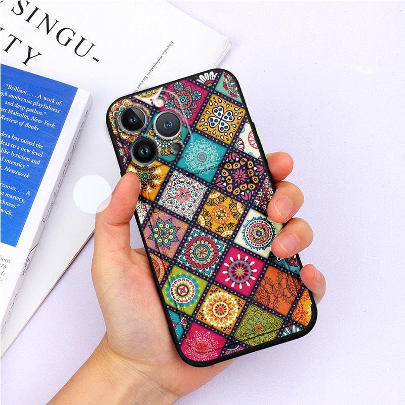 Charming Silicone Soft Anti-Scratch Cases For iPhone 13 Pro Max Case Silicone Wallet Card Holder Cover For iPhone 13 Mini 13ProMax 13Pro Flower Butterfly Beautiful Design Card Holder iPhone Case Stevvex