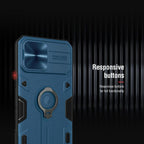 Slide Camera Lens Cover And Kickstand Ring Holder Heavy Duty Case iPhone 13 Pro Max Case iPhone 13 Mini Case With Ring Stand Camera Protection Slide Cover Stevvex