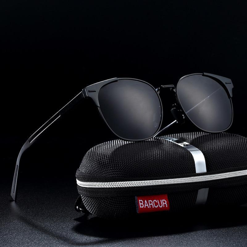 Luxury Elegant Aluminium Magnesium Sunglasses Round Glasses for Men With UV400 Protection - SJB-DIAMOND ELITES