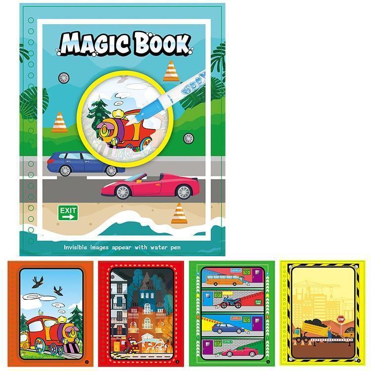 1pcs Magical Book Water Drawing Coloring Cartoons Books Doodle Pen Painting Drawing Board For Kids Toys Birthday Gift - SJB-DIAMOND ELITES
