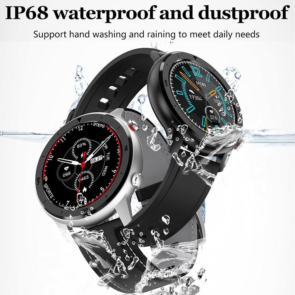 Modern Full Round Touch Display Smart Watch for Men In Business Luxury Style With IP68 Waterproof Protection and Heart Rate Blood Pressure Monitor 5 Days Standby Smartwatch - SJB-DIAMOND ELITES
