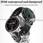 Modern Full Round Touch Display Smart Watch for Men In Business Luxury Style With IP68 Waterproof Protection and Heart Rate Blood Pressure Monitor 5 Days Standby Smartwatch - SJB-DIAMOND ELITES