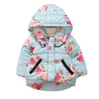 Luxury Modern Designer New Winter Baby Outerwear Hooded Printed Cotton Padded Jacket and Coats For Babies and Girls Kids
