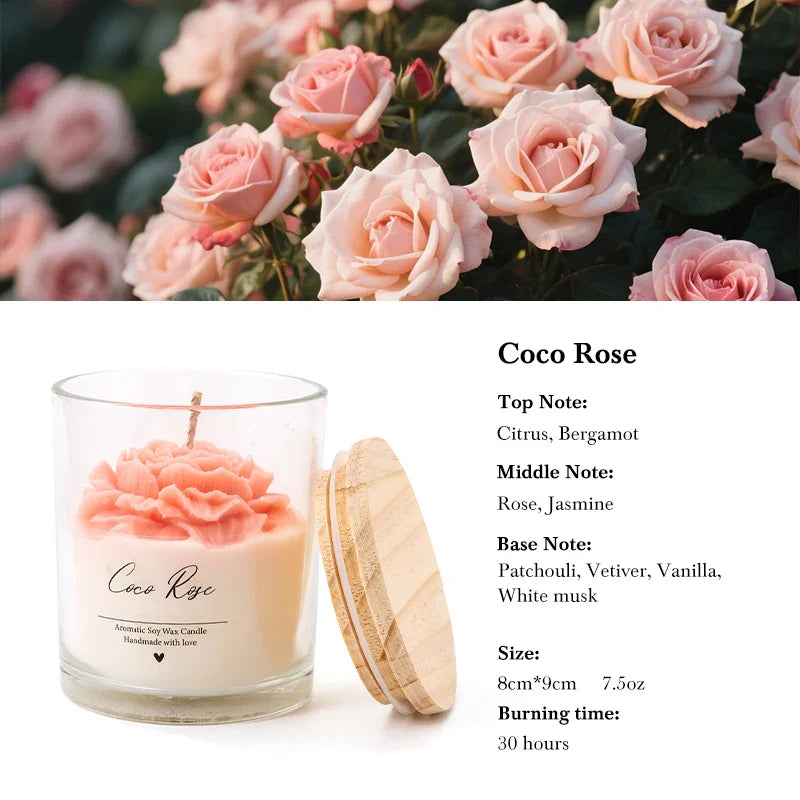 AIKUN Long-Lasting Aromatherapy Soy Wax Daisy Glass Jar Scented Candle with Essential Oils for Home Decor Gift Set Lootquake LLC