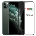 100D Curved Edge For iPhone 7 8 6 6S Plus 11 12 Pro Max Mini Screen Protector iPhone X XR XS Max Glass Full Cover Glass HD 9H Tempered Glass Screen Protector for iPhone Stevvex