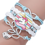 Intereting Unicorn Braided Kids Bracelet for Girls  Friendship Bracelets Jewelry Multi-layer Charm Fashion Bracelet - SJB-DIAMOND ELITES