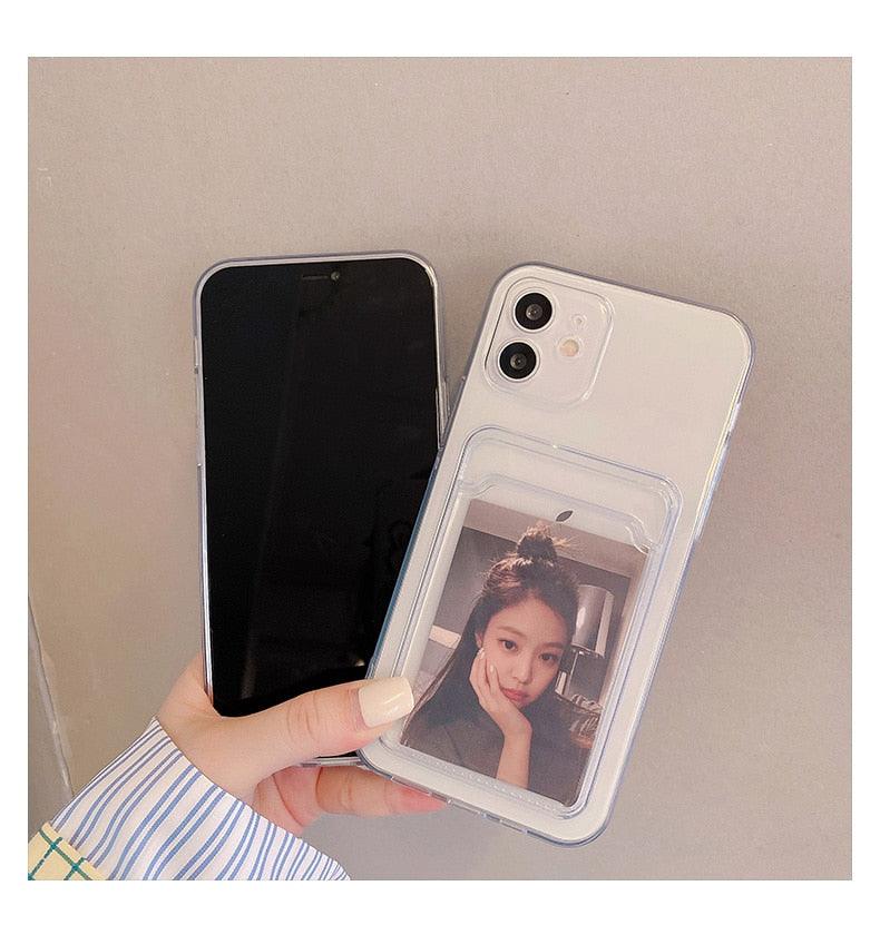 Transparent Mobile Phone Case For iPhone 11 12 13 14Mini case For iphone 11 Pro X XS Max XR 7 8 Plus SE Case Cover Soft Silicone Wallet Card Holder Stevvex