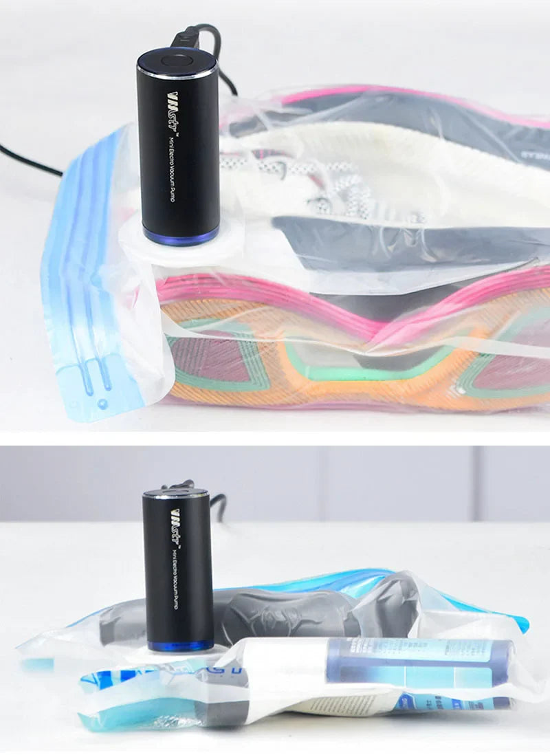 Mini Automatic Vacuum Machine Pump for Portable Traveling Home Storage Bag Clothes Food Sous Vide Vacuum Sealer Packaging Packer Lootquake LLC