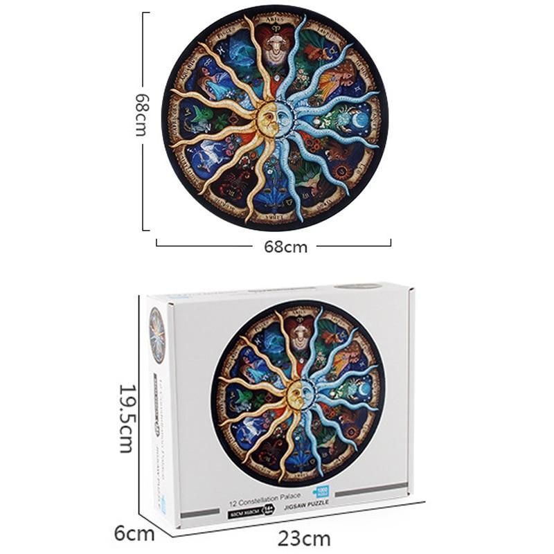 1000pcs Modern Round Puzzles Toys Puzzles Educational Toys Puzzles For Adults Interesting Goods Learning And Education Moon and Planets Puzzles - SJB-DIAMOND ELITES