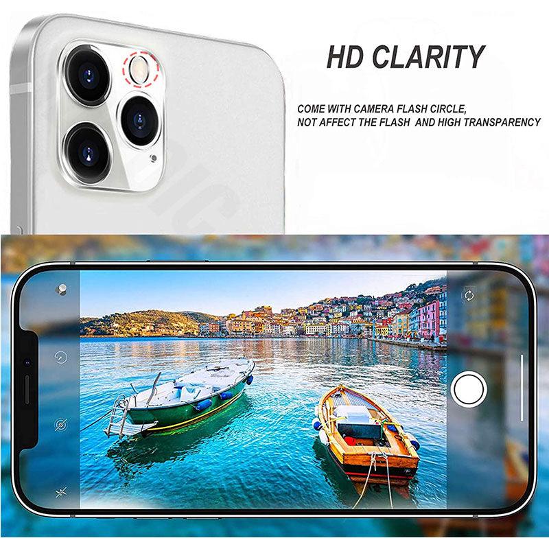 4Pcs Camera Lens Glass Protector on For iPhone 11 12 13 14 Pro Max Tempered Glass For iPhone 14 Plus 12 13 Mini Camera Protector Ultra Thin Transparent Camera Lens Cover Stevvex
