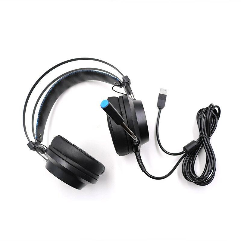 Modern Gaming Headset with Mic LED Light Deep Bass Game Stereo Earphones Headphones for PC PS4 (Black) - SJB-DIAMOND ELITES
