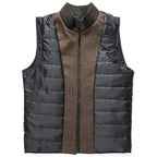 Woolen Coat Men Winter Windbreaker Long Thick Wool Jackets abrigo hombre Man Stand Collar Single Breasted With Vest Woolen Coats