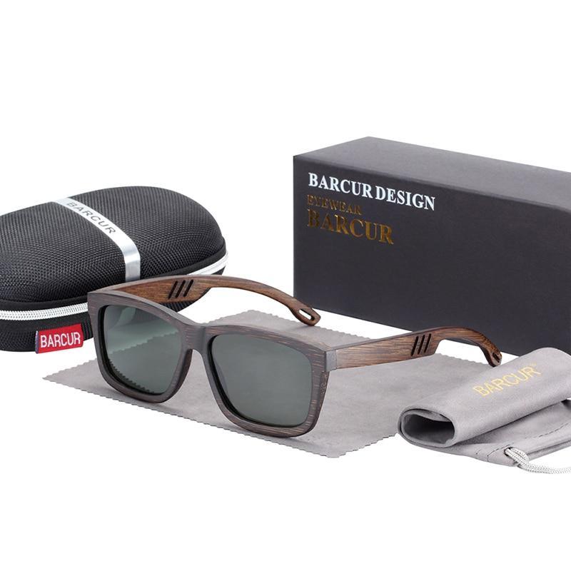New Elegant Square Sunglasses Bamboo Brown Wood Sun glasses Polarized Vintage For Women and Men With UV400 Protection - SJB-DIAMOND ELITES