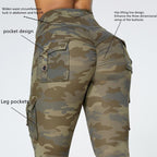 Camouflage Yoga Pants With Pockets Women Fitness Leggings Workout Sports Pocket Women Green Leggings Slim Skinny Gym Leggings Pants Push Up Elastic Slim Pants For Autumn And Winter Stevvex
