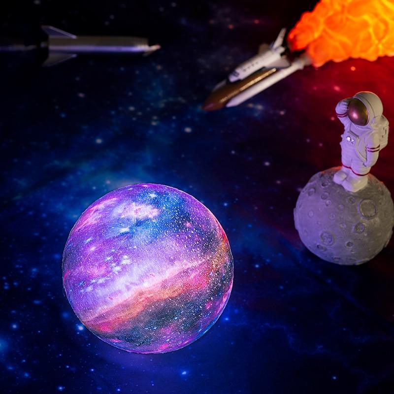 STEVVEX  New3D Print Star Moon Colorful Lamp  With Change Touch Option Home Decor Creative Gift Usb Led Night Light Galaxy Lamp Birthday Gift Lamp - SJB-DIAMOND ELITES