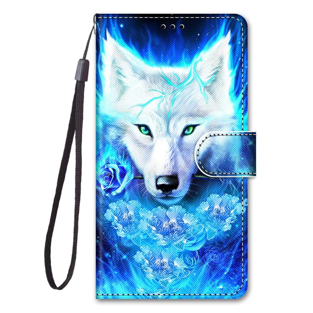 Painted Leather Flip Phone Case For Xiaomi Redmi 8 9 9A 9C 9T Redmi 10 Lion Cat Butterfly Wallet Card Holder Stand Book Cover Colorful PU Leather Wallet Flip Cover Shockproof Card Slots Holder Side Pocket Magnetic Closure Stylish Case Stevvex
