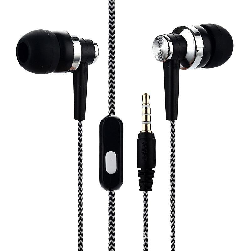 STEVVEX In-ear Braided Wiring Cord Universal Music Subwoofer Earphone Wheat Wire Earphone For Smart Phone  and  Android Mobile Phone - SJB-DIAMOND ELITES