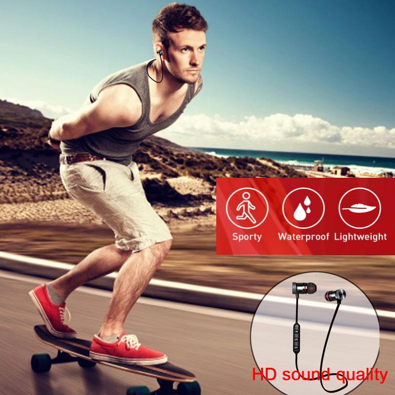Luxury Modern New 5.0 Bluetooth Earphone Sports Neckband Magnetic Wireless earphones Stereo Earbuds Music Metal Headphones With Mic For All Phones - SJB-DIAMOND ELITES