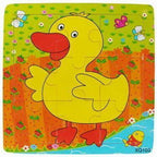 1 Pcs Animal Wooden Puzzles For Children In Wooden 3D Mosaic Puzzles Kids Educational Toys Design  For Baby Birthday Gifts - SJB-DIAMOND ELITES