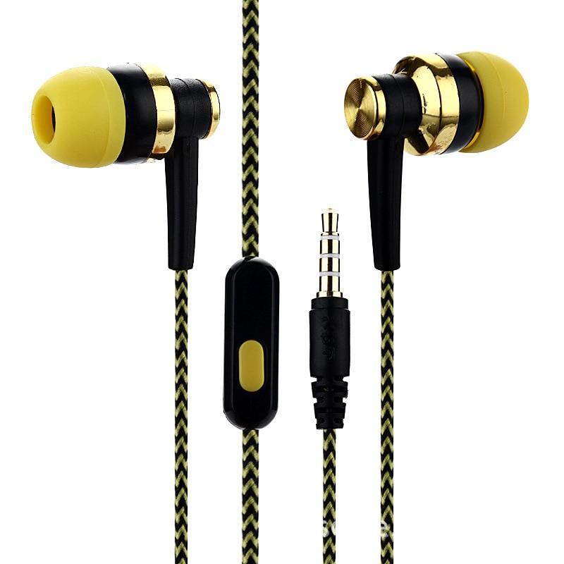 STEVVEX In-ear Braided Wiring Cord Universal Music Subwoofer Earphone Wheat Wire Earphone For Smart Phone  and  Android Mobile Phone - SJB-DIAMOND ELITES