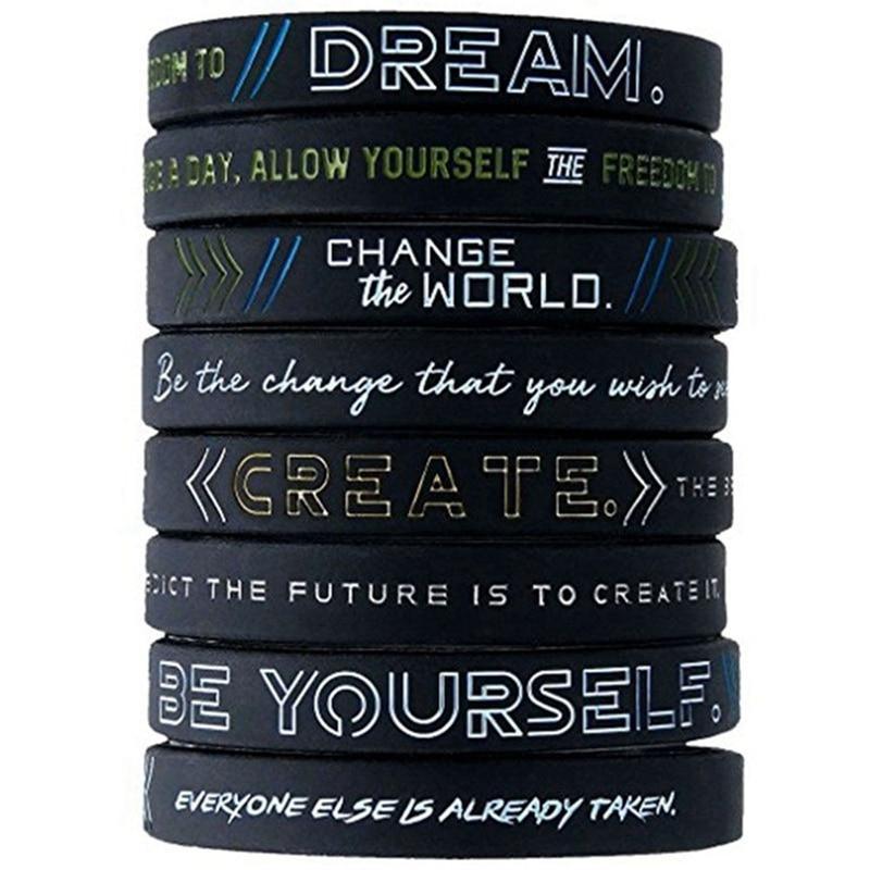 Silicone Wristband Rubber Motivation Bracelet Perfect Gift For Men Unique Jewelry Cool Style - SJB-DIAMOND ELITES