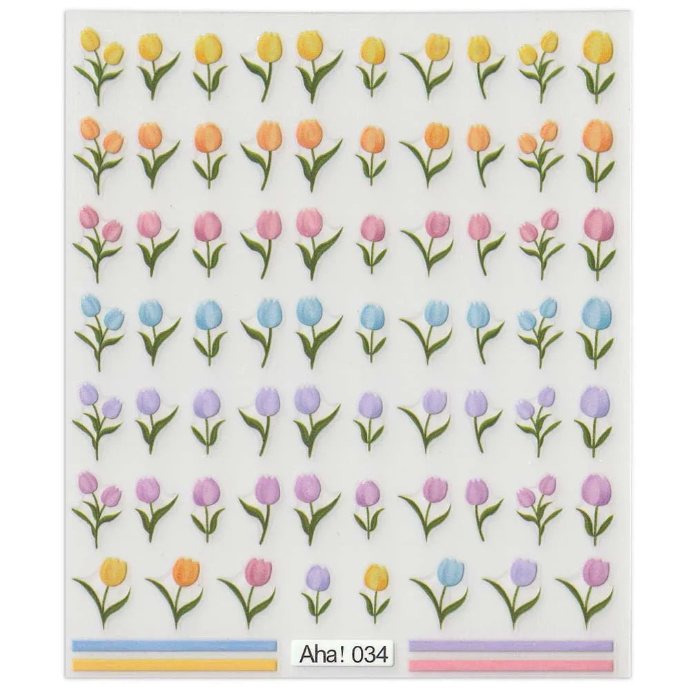 42Model Sticker Nail Decal 3D Adhesive Patch,Smile/Animal/Flower Nail Art Decorations Manicure Sticker Easter Day Design Decal- Lootquake LLC
