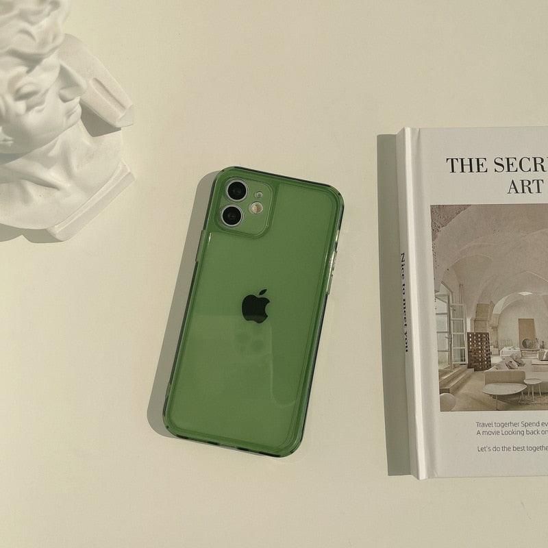 Transparent Soft Silicone Bumper Protection Retro Color Transparent Shockproof Phone Case New Silicone Phone Case Cover For Iphone 7 8 Plus 11 12 Mini 13 Pro Max X Xr Xs Max Shockproof Stevvex