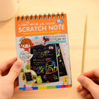 Magic Book Colorful Dazzle Scratch Note Sketchbook Paper Graffiti Coils Drawing Book Children Education Book - SJB-DIAMOND ELITES