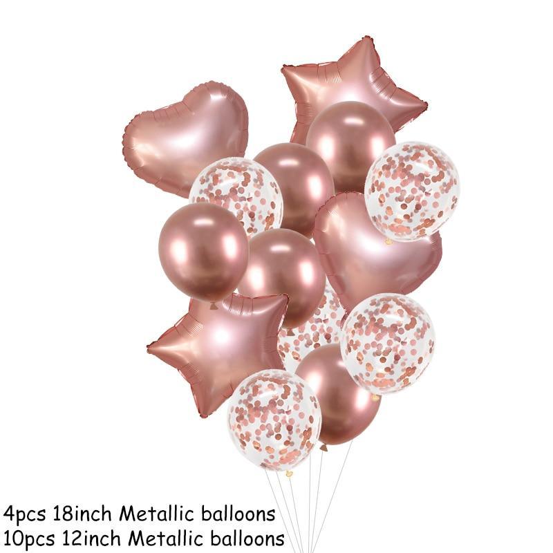 14Pcs Multi Confetti Balloons For Happy Birthday Party Balloons In Several Luxury Variant Helium Ballons For Celebrations for Boy Girls and  Babies party - SJB-DIAMOND ELITES
