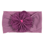 Cute 1PCS Baby Girls Lotus Flower Nylon Headband Knot Elastic Newborn Toddler Headwraps Kids Hair Accessories Gifts