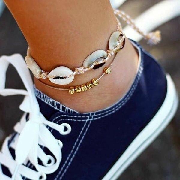 Luxury Bohemian Star Shell Ankle Bracelet Foot Jewelry Brecelet Simple Shell Anklets for Women Summer Style - SJB-DIAMOND ELITES