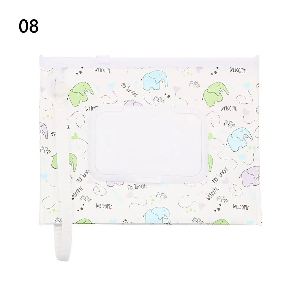 NEW Portable EVA Baby Wet Wipe Holder Case Reusable Refillable Wet Wipe Bag Tissue Box Snap-Strap Cosmetic Pouch Home Storage Lootquake LLC