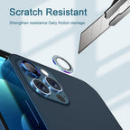 2023 New Diamond Bling Metal Ring Glass Protective Cap For iPhone 14 13 12 11 Pro Max Mini Camera Lens Circle Protector Paste Tempered Glass Camera Cover Camera Lens Protector Stevvex