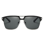 Luxury  High Quality Polarized Sunglasses Metal Frame Sunglasses For Men In Business Retro Modern Style With UV400 Protection - SJB-DIAMOND ELITES