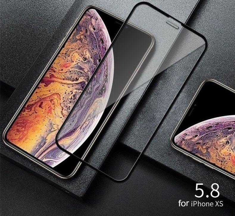 500D Curved Protective Glass For iphone SE 2020 6 6S 7 8 Plus Tempered Glass Film on iPhone X XR 11 Pro XS Max Screen Protector Anti-Fingerprint Tempered Glass Film Full Screen Case Friendly Bubble Free for iPhone Stevvex