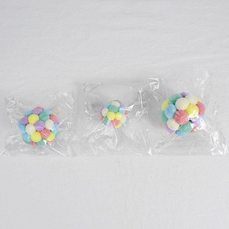Fashion New Plush Pet Toy Cat and Dog Self-Hey Funny Cat Bite-Resistant Toy Ball Cute Funny Interactive Toy Balls For Cats Multicolor Toy Balls For Cat Stevvex
