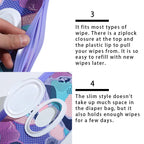 NEW Portable EVA Baby Wet Wipe Holder Case Reusable Refillable Wet Wipe Bag Tissue Box Snap-Strap Cosmetic Pouch Home Storage Lootquake LLC