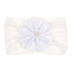 Cute 1PCS Baby Girls Lotus Flower Nylon Headband Knot Elastic Newborn Toddler Headwraps Kids Hair Accessories Gifts